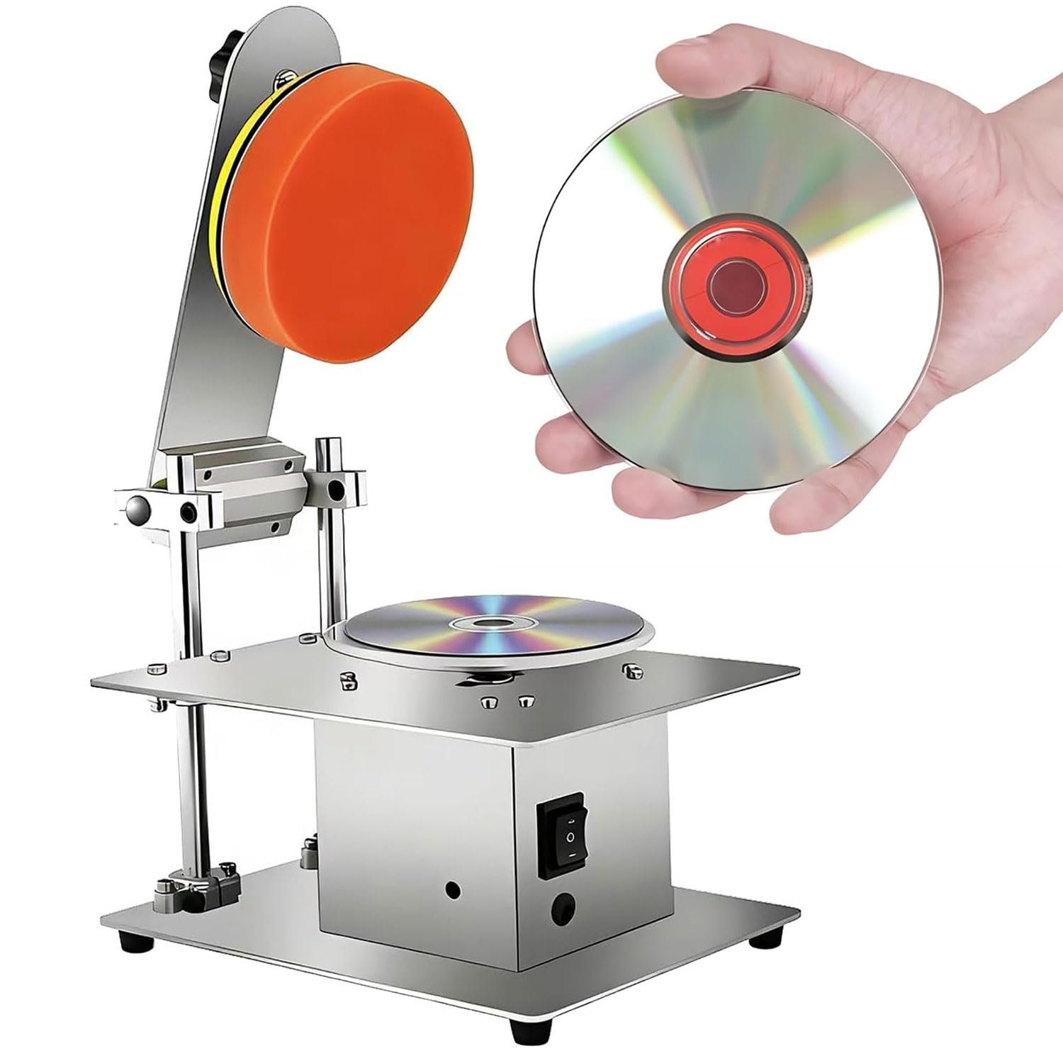 Macchina per la pulizia di riparazione di dischi CD DVD, lucidatrice semiautomatica, 7 velocità, corregge graffi ossidazione