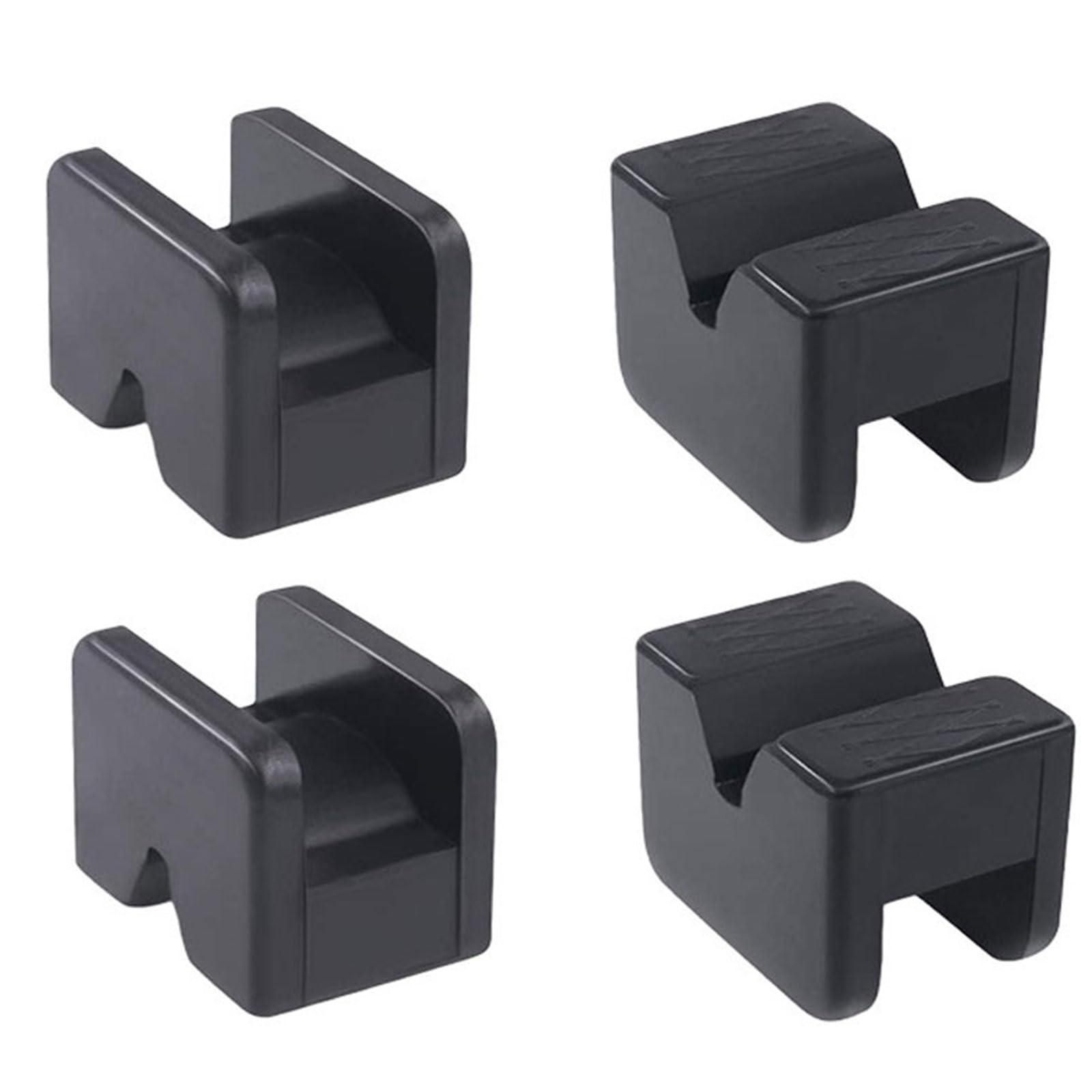 4pcs Jack Stand Pad for Axle Stands Universal Rubber Square Jack Pad Block Adaptor Slotted Rubber Block Slotted Frame Rail Protector(Y221-4)