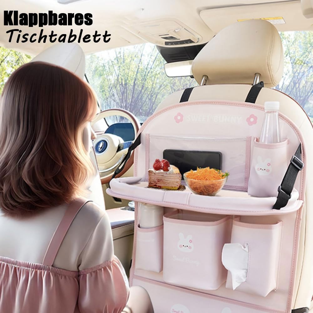 Autositz Organizer Rückenlehnen für Volkswagens Lavida Utensilientaschen Auto Multifunktional Wasserdicht Rücksitz Organizer mit Klapptisch, Tablet Tasche und Viele Taschen(2PCS)
