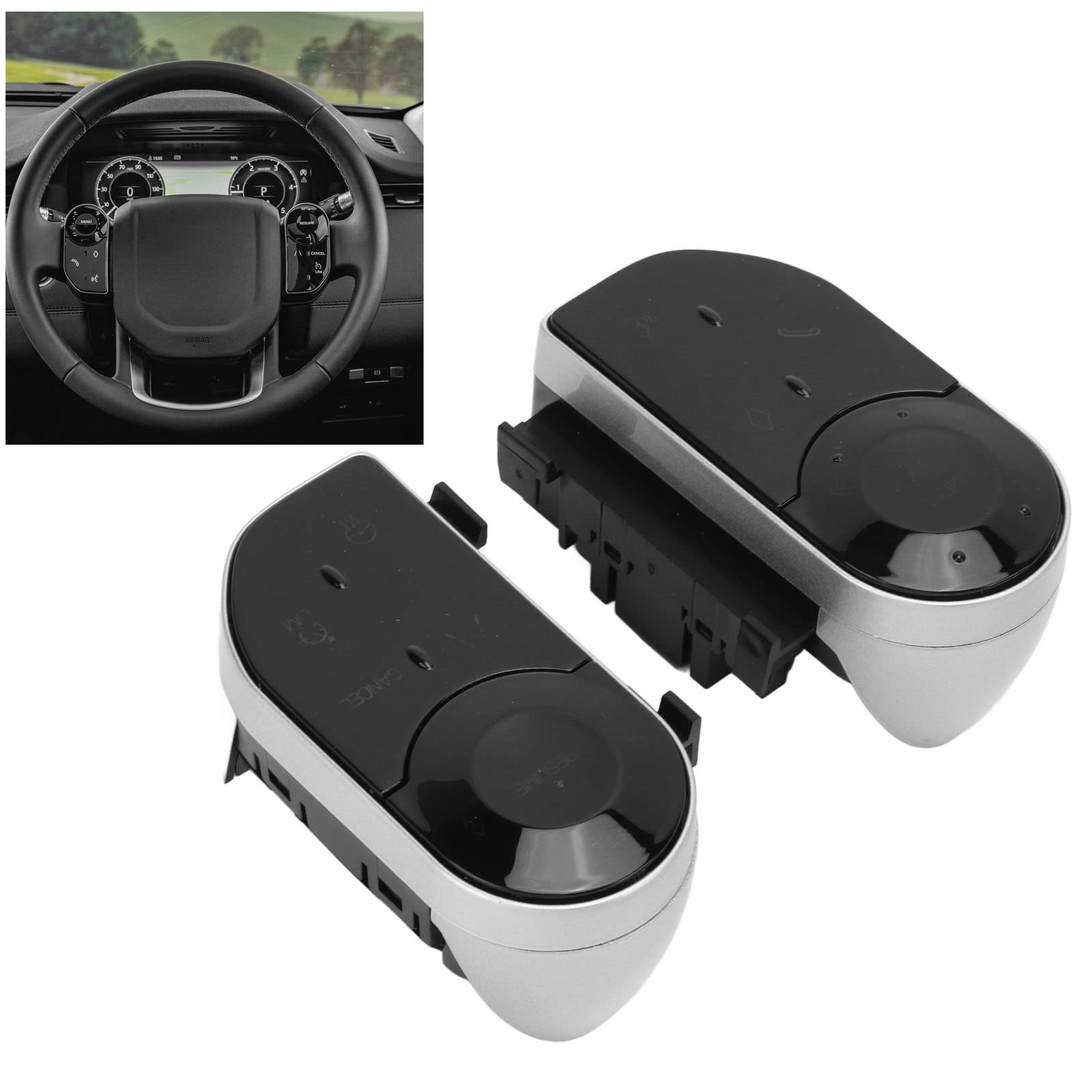 Botón de Interruptor de Control del Volante, 1 par de Interruptor de Control de Llave del Volante, Botón Táctil de Repuesto para