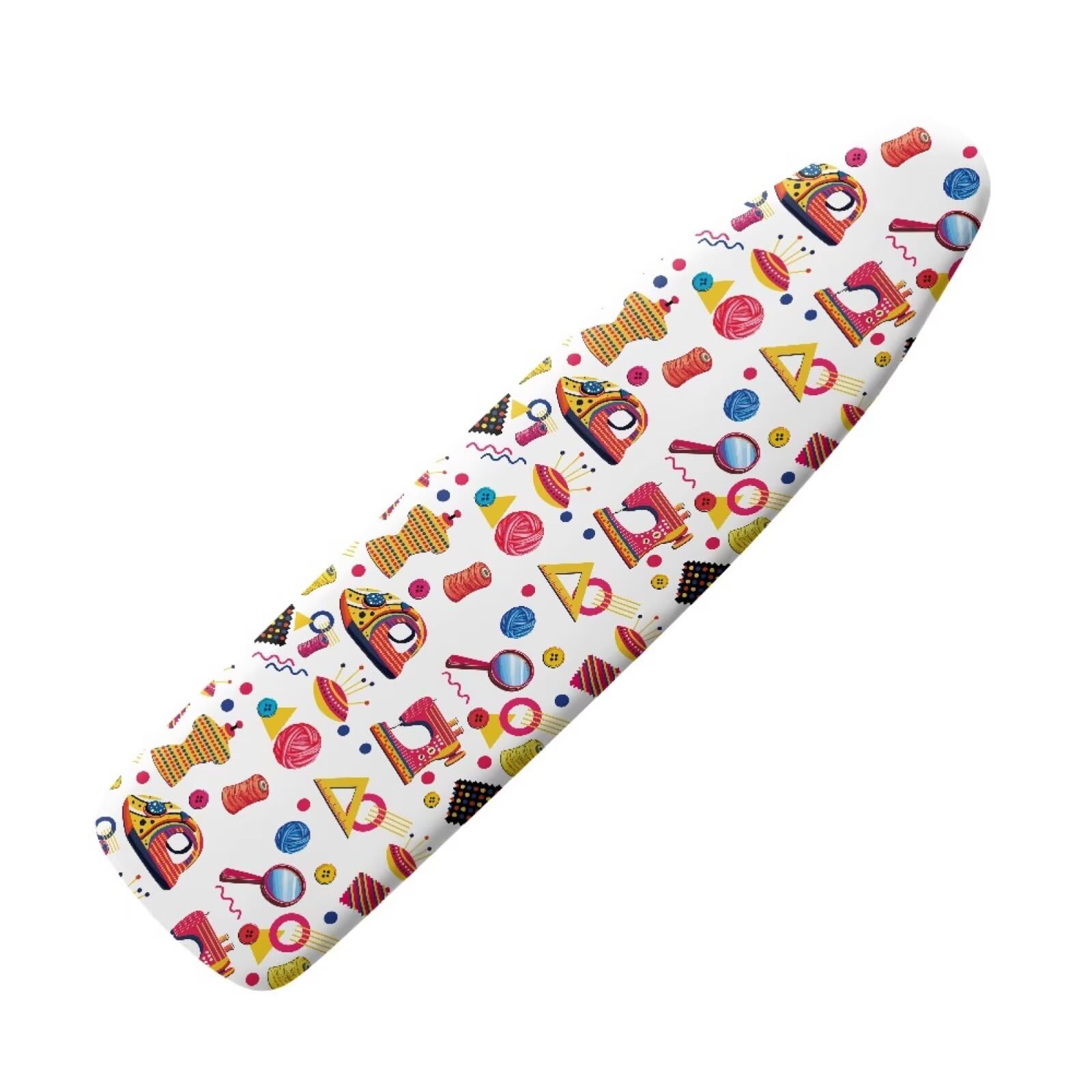Coloranimal Iron Sewing Machine White Large Ironing Board Covers for Home Iron Board Dust Cover Sleeve with Elastic Edge Fashion Ironing Table Protector