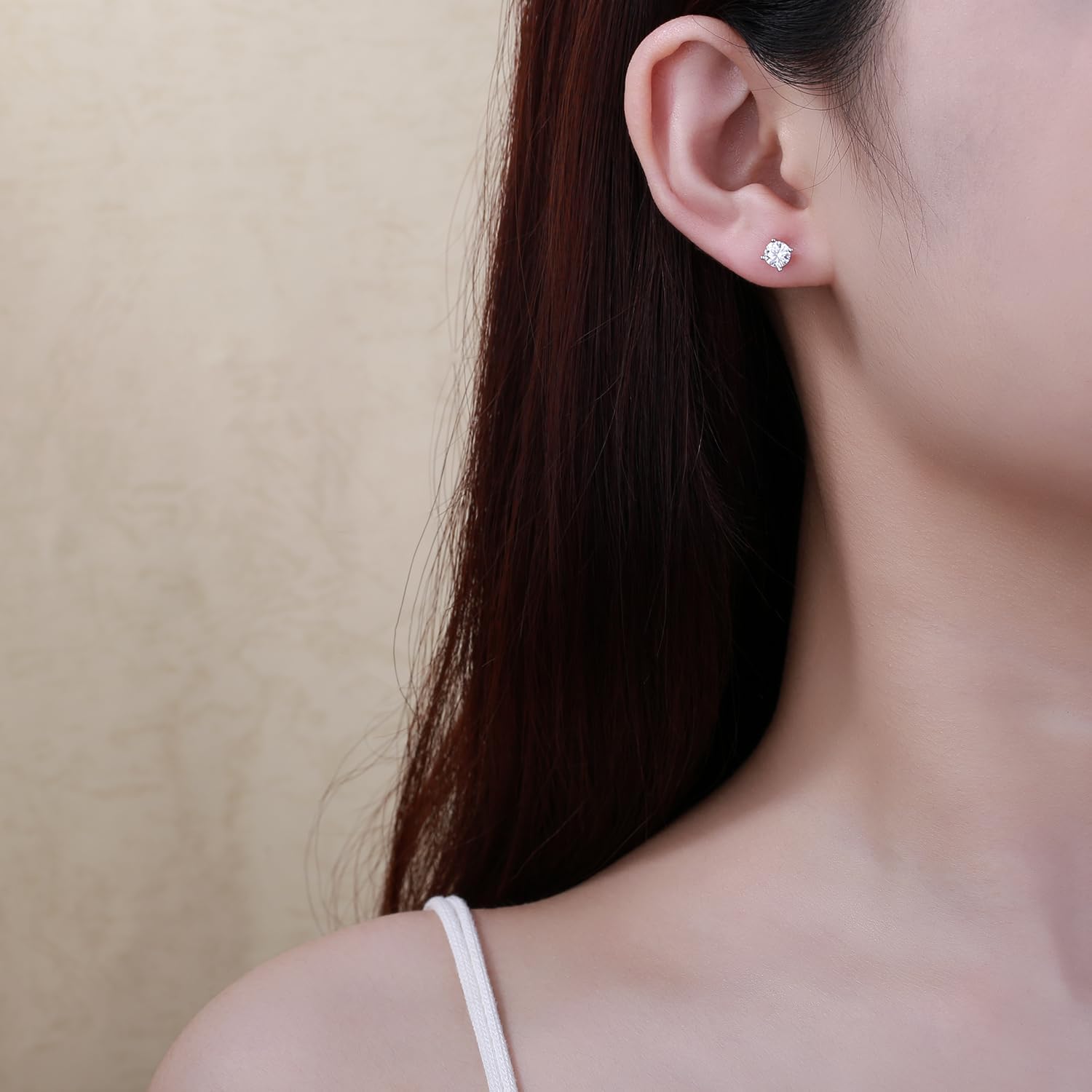 CARAT KING Moissanite Stud Earrings for Women in S925 Sterling Silver, D Color VVS1 Brilliant Moissanite, Hypoallergenic Jewelry Gift for Engagement & Anniversary - Image 6