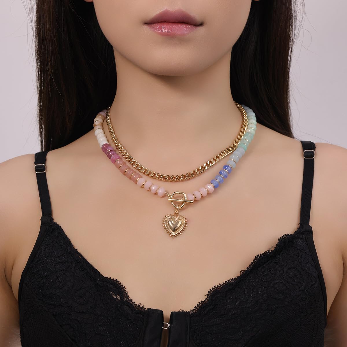 Handmade Multi-layer Bohemia Nacklaces for Women Fashion Boho Vintage Choker Necklaces Gift for Women with Beautiful Gift Box