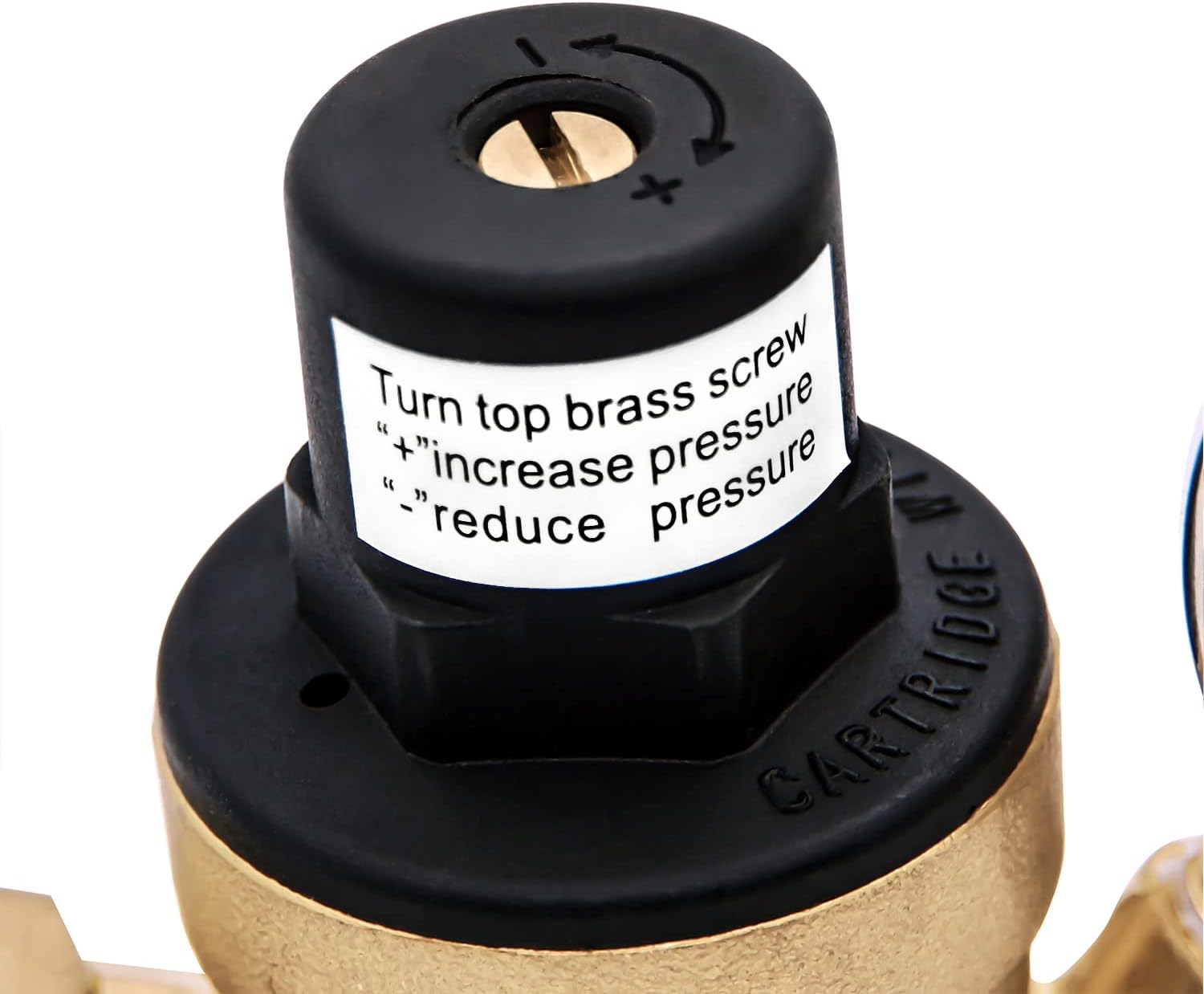 ❤ Crazy Deals Accumeter 3/4 Lead-Free Water Pressure Regulator Brass Water Valve with Gauge, Adjustable Pressure Reducer for RV Camper, Build in Oil, NH Thread