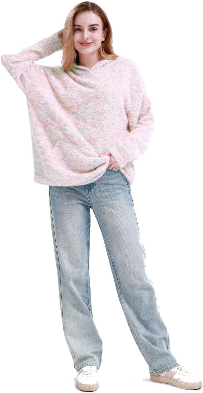 MAGICMK Womens Oversized Hoodies Sweatshirts Colourful plus Size Fall Long Sleeve Sweaters tops 7 Influencerstyle.co