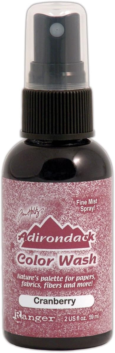 Ranger TCW-TIM-29618 Tim Holtz Adirondack Color Wash Dye Spray, Cranberry, 2 oz