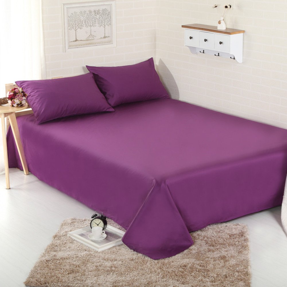 Drap plat de couleur unie pour lit enfant et dortoir : la douceur 230x230cm