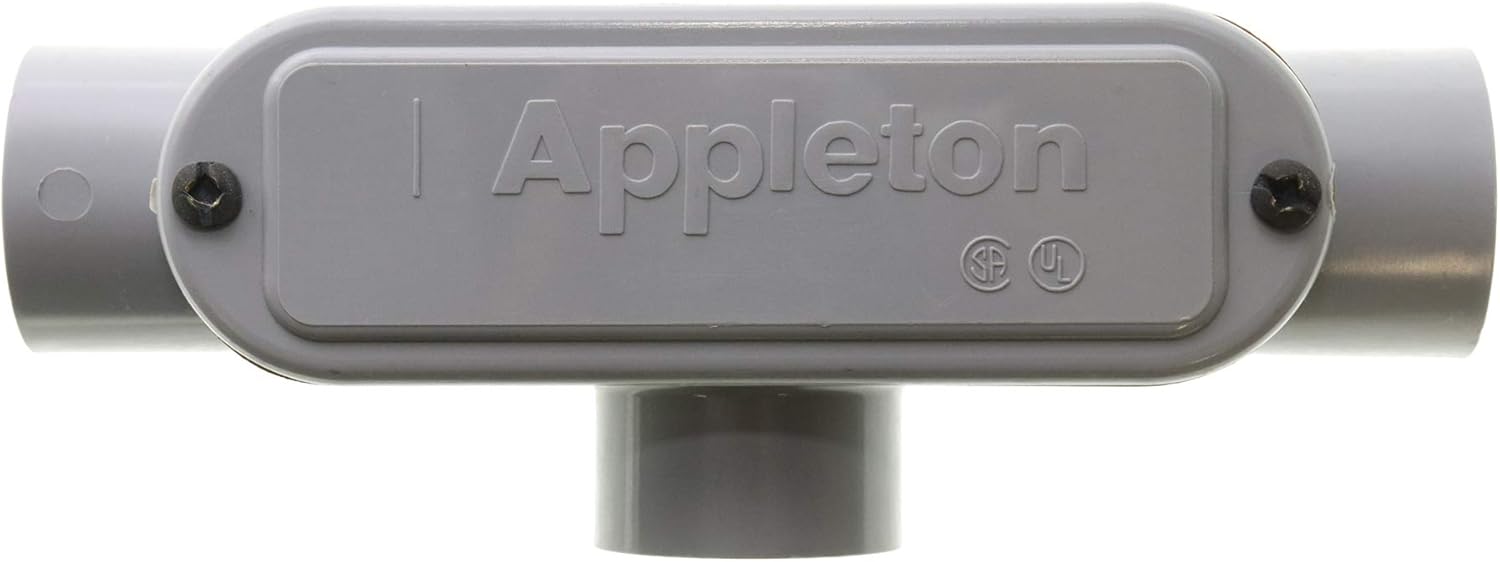 Appleton T100-P Non-Metallic PVC Type-T Conduit Access Body, 1-Inch, (25-Pack)