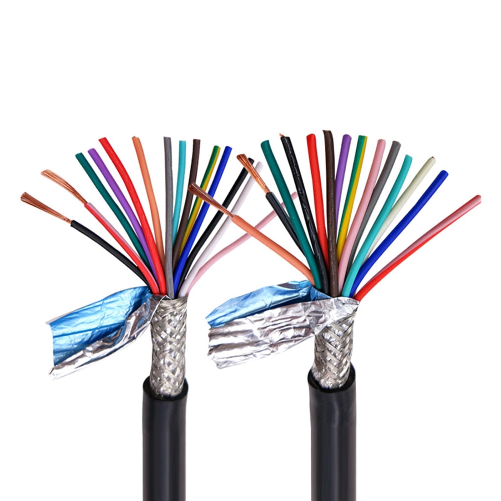 Cables de control apantallados, Telar antiinterferente del conector de cable blindado multinúcleo alambre 22AWG 0.3m m la señal control(10 cores 5 meters)