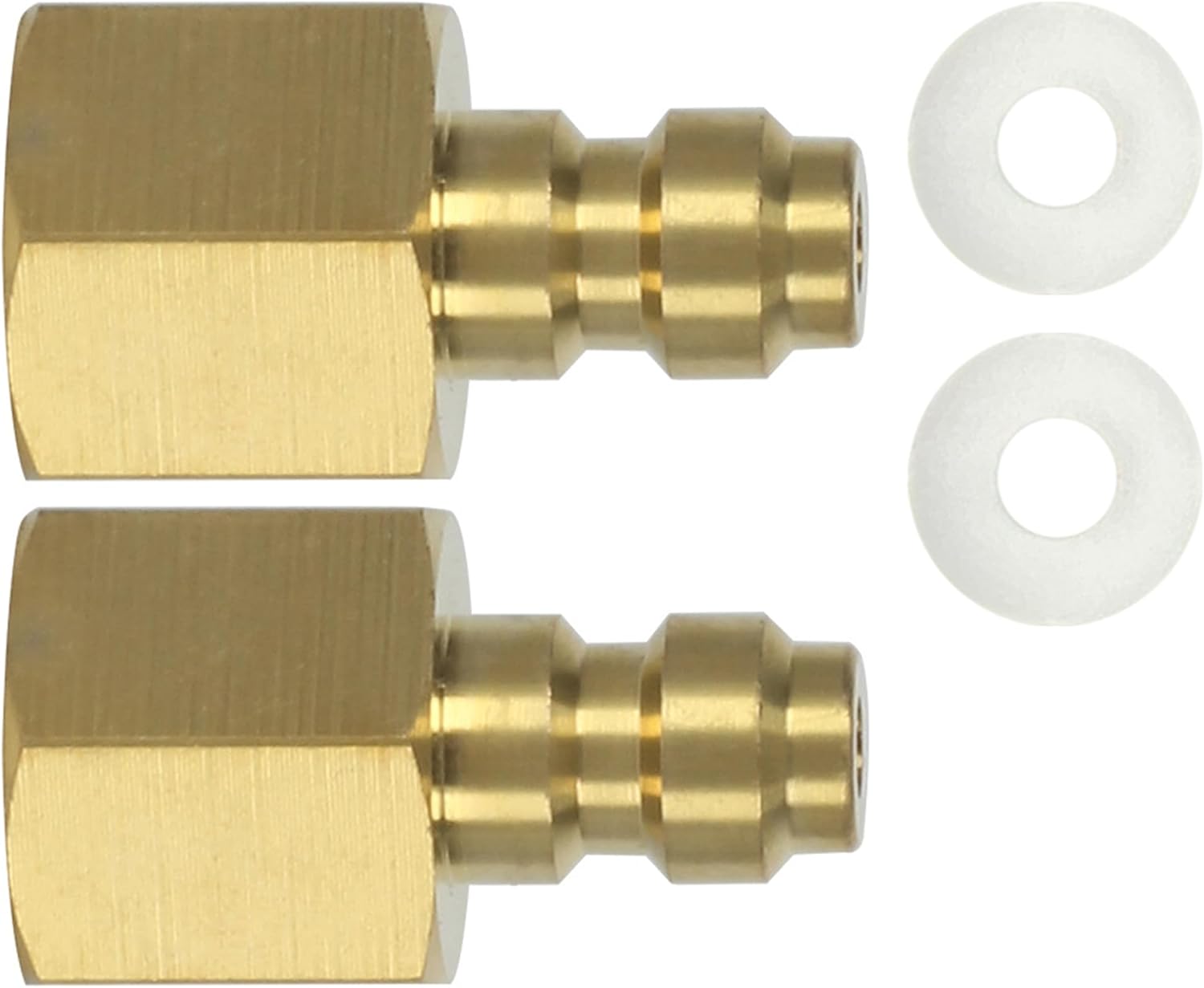 8mm Quick-Disconnect Plug Adapter, Copper M10X1 Female Thread, PCP Paintball Charging Fittings with Sealing O-Ring