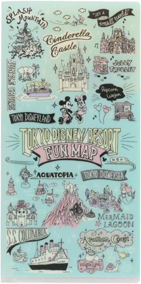 Amazon Co Jp 手書き風パーク柄 チケットケース ミッキー ミニー マウス 他 ディズニー ケース チケット 入れ ホルダー キャラクター リゾート限定 文房具 オフィス用品