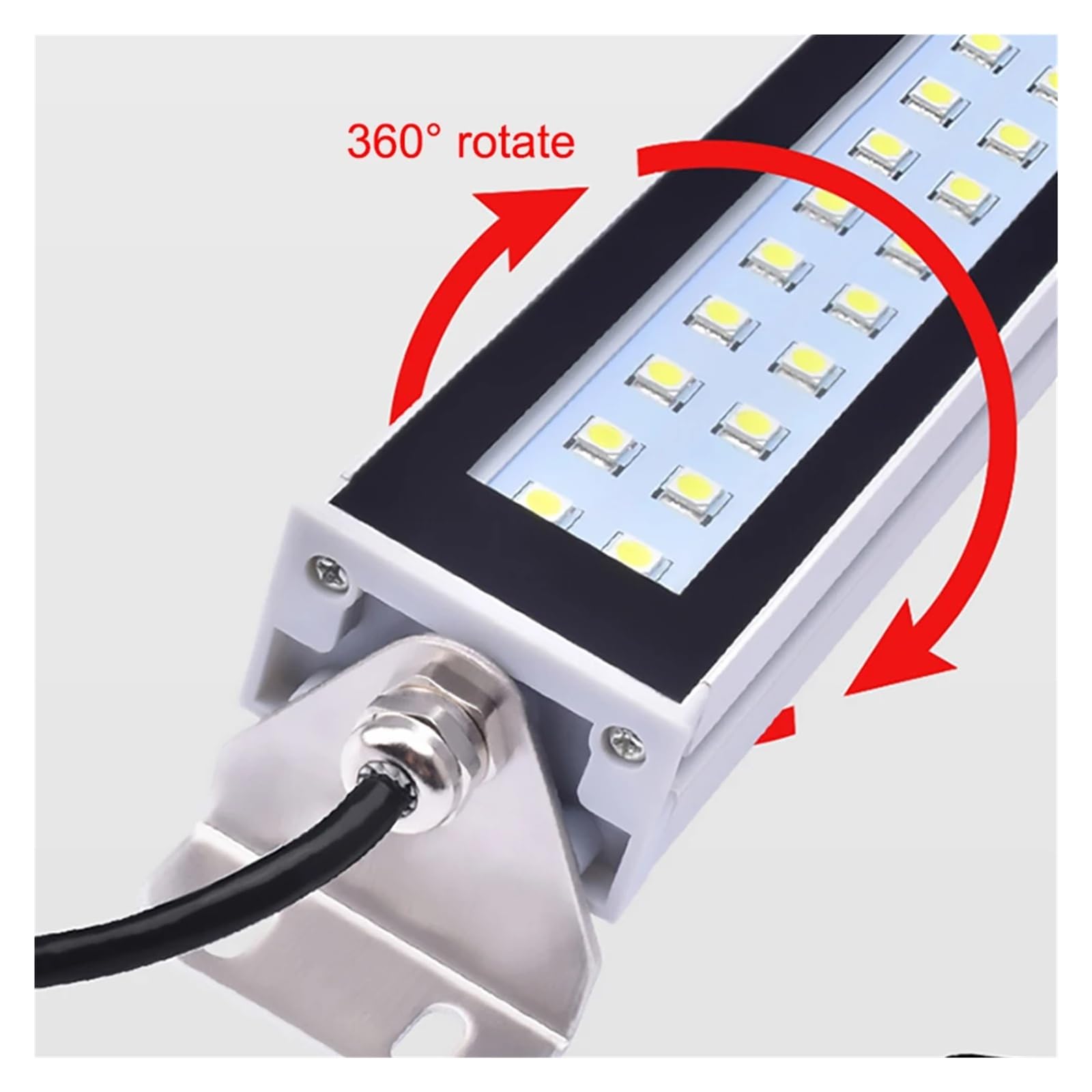Lampa warsztatowa LED, wodoodporne, przeciwwybuchowe oświetlenie przemysłowe IP65 do tokarek CNC i wiertarek do warsztatu/garażu(40CM 12W 24V)