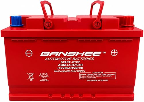 94R H7 L4 Start and Stop Car Battery 12v 80AH 850CCA AGM BCI94R Maintenance Free Automotive Replacement Batteries
