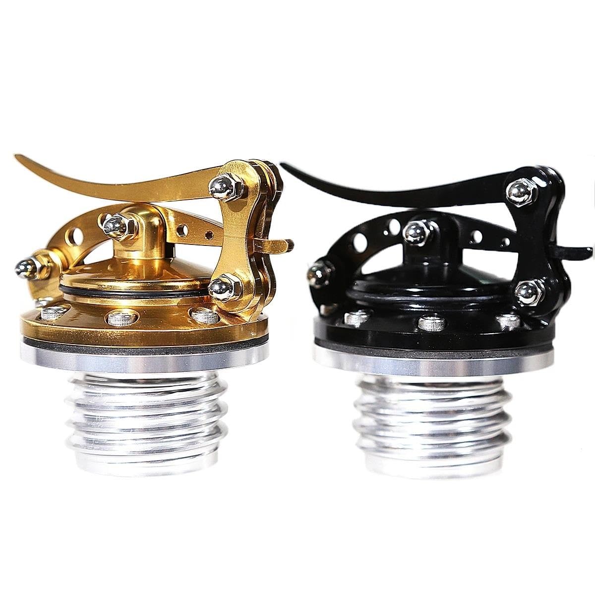 Tapón De Aceite Del Motor Tapa Aceite Tanque Combustible Liberación Rápida Motocicleta Color Negro Y Dorado Para Harley Para Sportster XL 1200 883 X48 Modelo Dyna(Black)