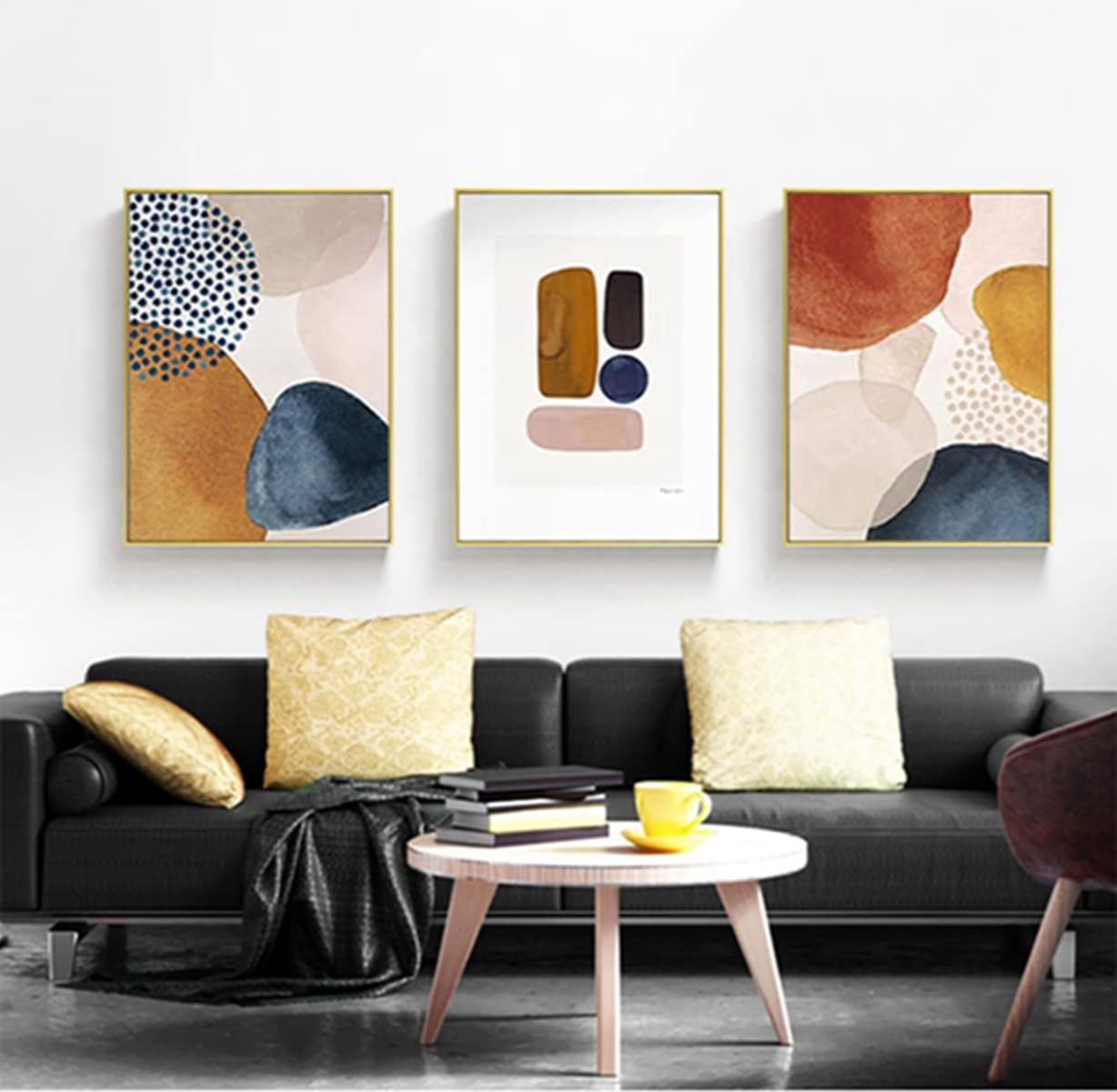 PYNVDD Set di 3 poster in stile bohémien, con pianta estetica, immagini moderne, astratte, decorazione da parete, senza cornice (poster 01,50 x 70 cm x 3 pezzi)