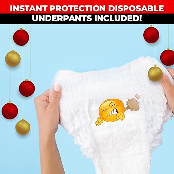 Funny Survival Set Gag Gift with Underwear, Hazmat Bag and Wet Wipe for Men
