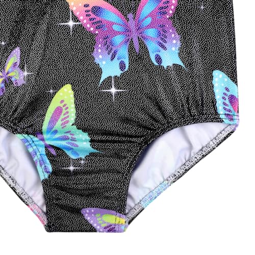 HOZIY Gymnastics Leotards for Girls Unicorn Pink Purple Sparkly Dancewear Activewear Quick Dry