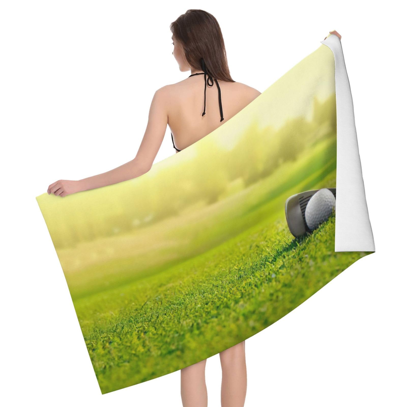 Serviette de bain golf en microfibre idéale pour vos voyages et le sport