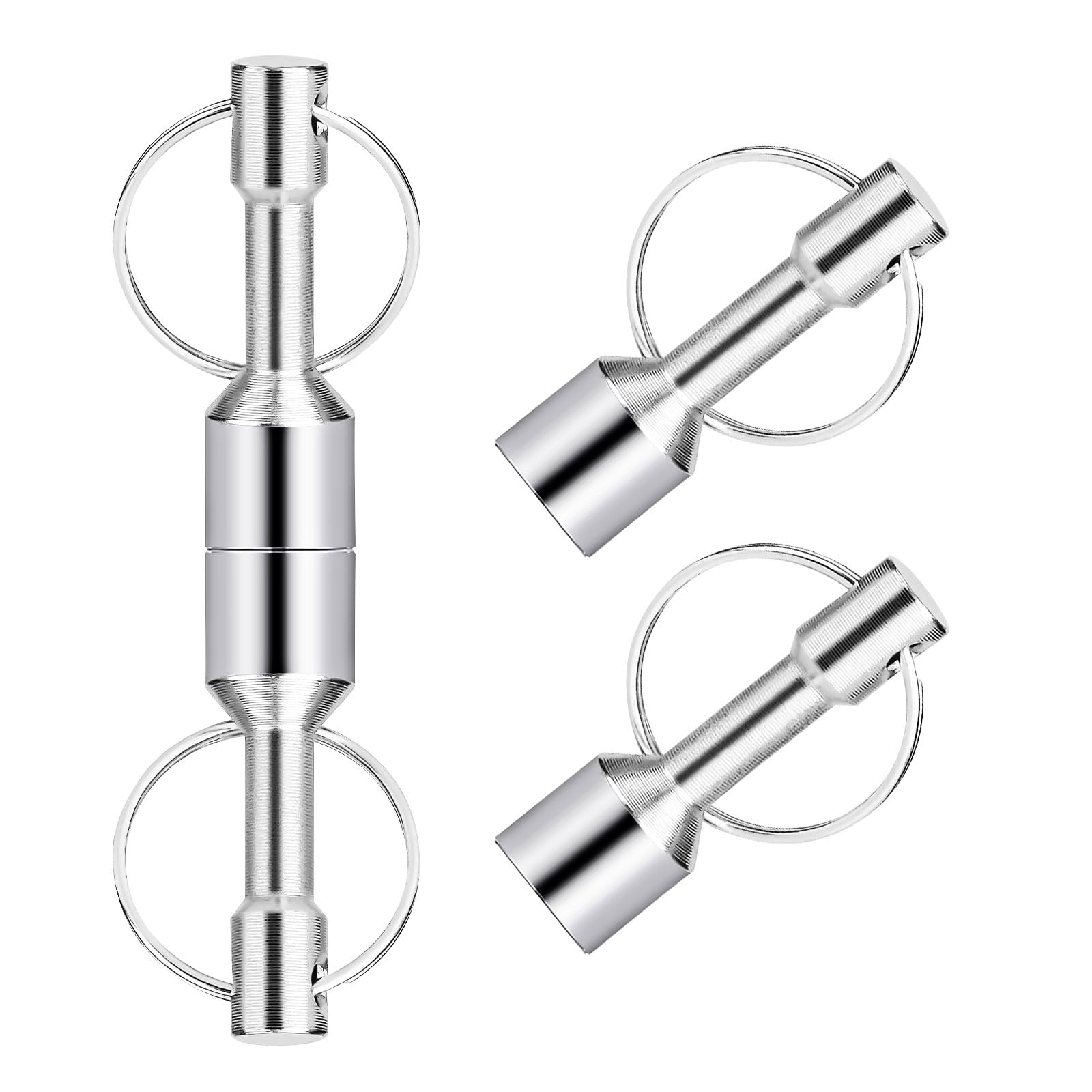 Linkstyle Llavero con Imán de Metal, Neodimio Súper Fuerte con Anillo Dividido en el Bolsillo para el Reciclador de Metal Corredores