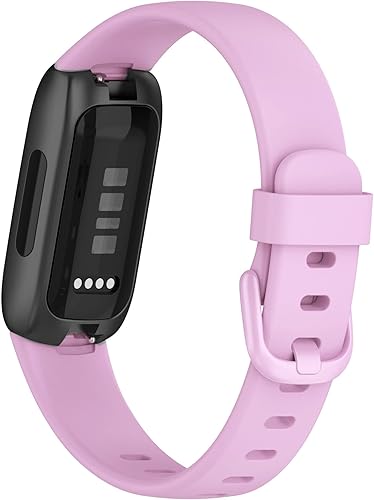 Miniatura 2 de Baaletc Compatible con Fitbit Inspire 3 bandas para hombres y mujeres, pulsera deportiva de silicona suave para Inspire 3, pequeña y grande (morado,