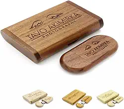 JASTER Pendrive 8 gb Usb 2.0 Cor Walnut Wood Personalizamos Com a Sua Logomarca, Nomes e Data Comemorativa