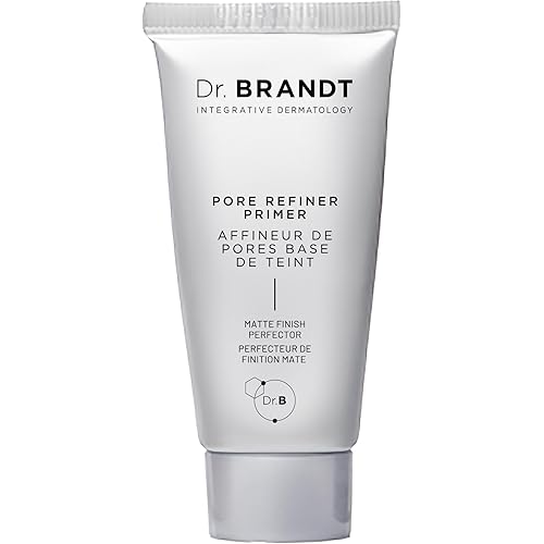 Dr. Brandt Pores No More, Pore Refiner Primer - Instantly Minimizes the Appearance of Pores, Absorbs Oil & Mattifies Shine - 0.5 fl oz