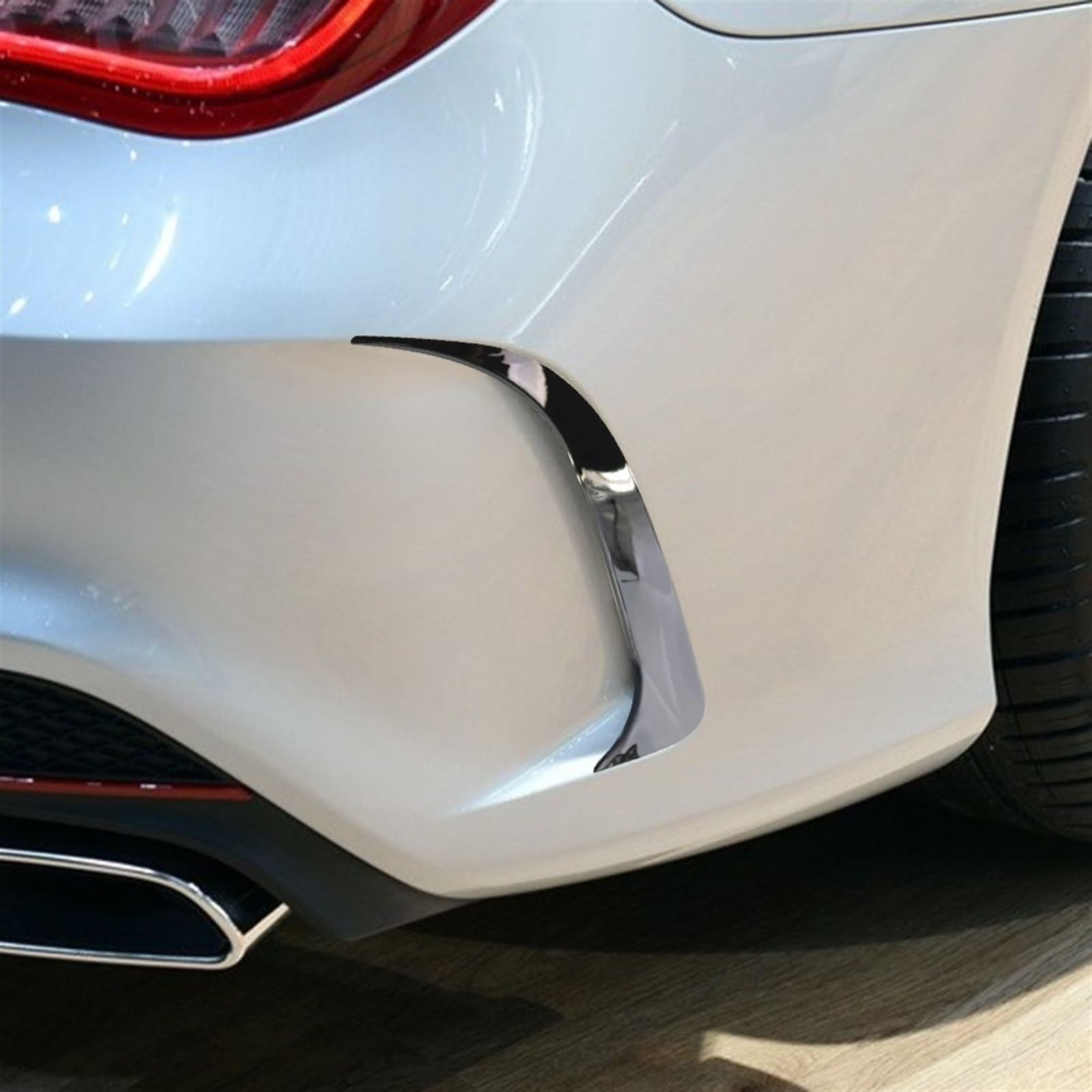 Piastra di flusso lato automobile Spoiler paraurti posteriore auto per presa d'aria laterale Canard per Mercedes per Benz W117 CLA 200 250 45 per AMG 2014-2018(Nero)