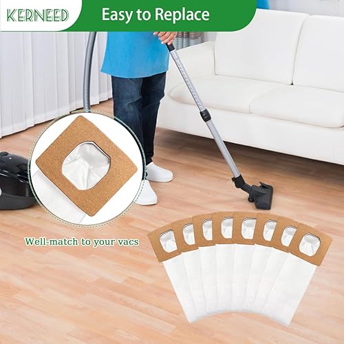 Miniatura 6 de Paquete de 8 bolsas de vacío HEPA tipo I compatibles con aspiradoras Hoover Platinum tipo I, repuesto AH10005