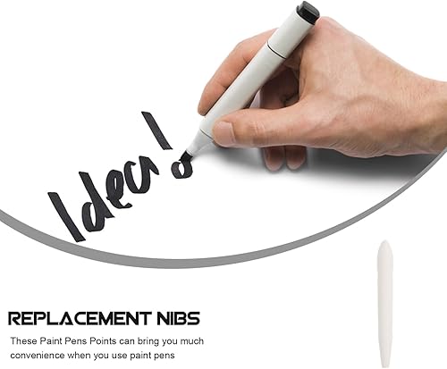 Miniatura 9 de Cabilock 20 puntas de repuesto para bolígrafos de pintura de punta fina, repuestos de bolígrafos de pintura de punta fina blanca