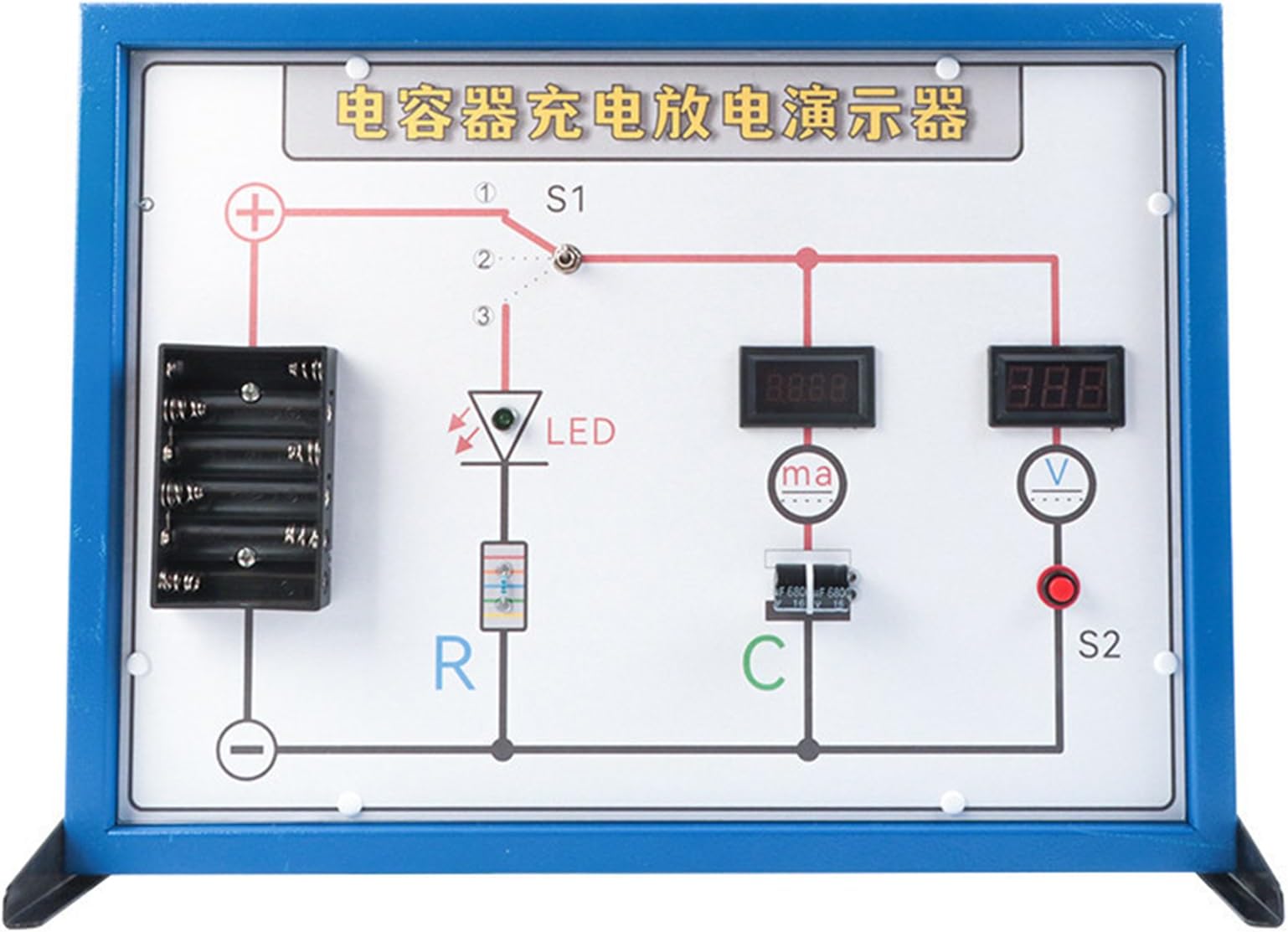 Physics Lab Equipment for Observing Capacitor Behavior Capacitors Charging Discharging in Academic and Training Capacitor Charging Discharging Model