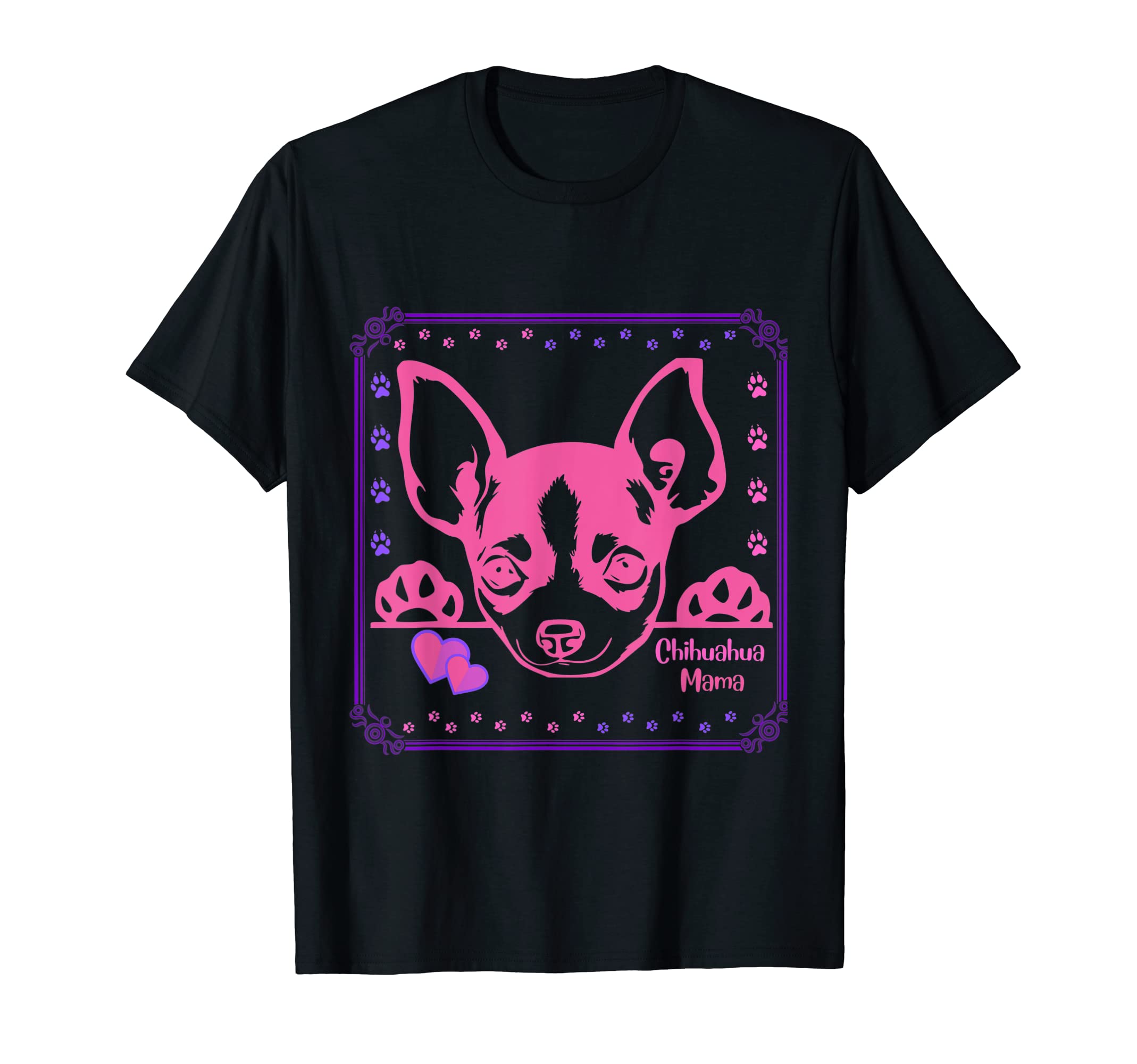 Chihuahua Mama FURBABY Mum Teacup Puppy Dog Birthday Gift T-Shirt