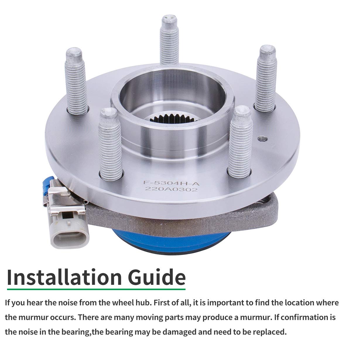 HICKS 513121 Front Wheel Hub Bearing Assembly, Roller Bearing, Steel/Alloy Steel, Compatible with 2000-2013 Chevy Impala, 1997-2005 Buick Century, 1997-2005 Cadillac Deville, Set of 2