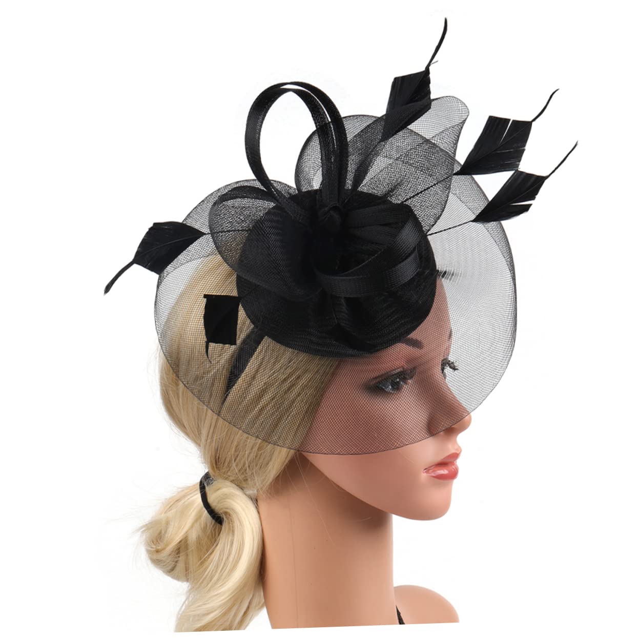 SOIMISS 2piezas Diadema Tocado De Malla Para Bodas y Fiestas Sombrero De Tea Party Para Mujeres Accesorio Elegante y Duradero Para Celebraciones y Eventos Sociales