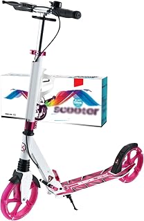 KAEREL Folding Kick Scooter for Adults and child – Boys and Girls Freestyle Scooter with PU Flash Wheels, Anti-Slip Rubber Deck – Folding Grips Handlebar Adjusts to 3 Heights
