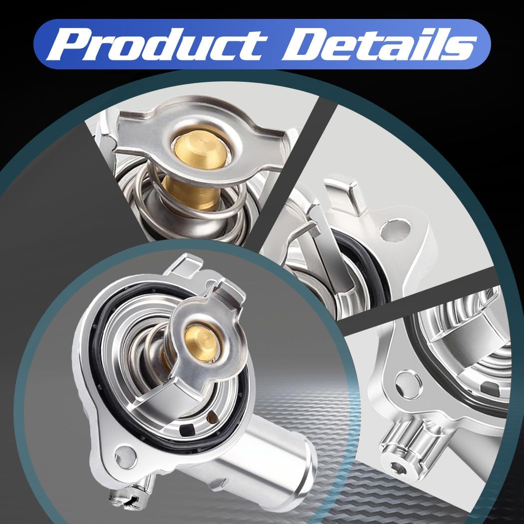 5184651AG Thermostat Housing Assembly for Jeep Wrangler 2012-2017 Wrangler JK 2018 Dodge Durango Grand Cherokee 2011-2015, Replaces 5184651AF, 5184651AH Thermostate