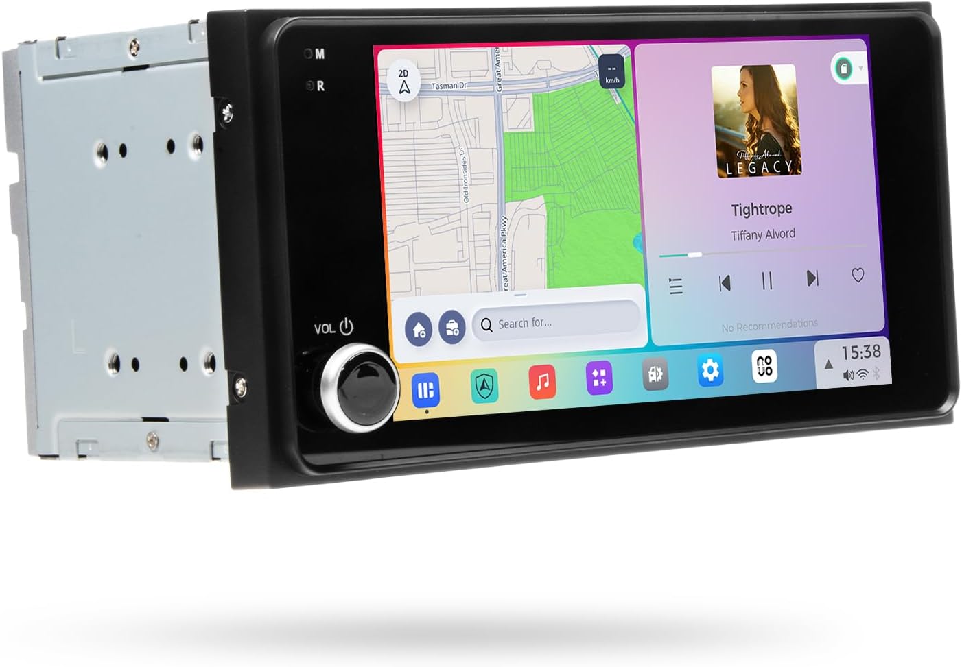 8+256GB Double Din Car Stereo for Tundra/Highlander/4Runner/FJ Cruiser/RAV4, with Carplay & Android Auto, Android 13, Vivid 13 Radio, 7'' QLED Display, 4GLTE/5G WiFi, DTS, GPS Navigation