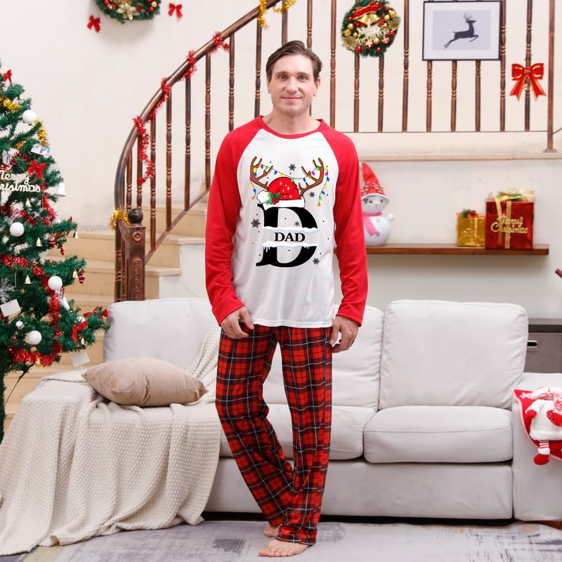 Christmas Family Matching Pajamas Sets - Pjs Sleepwear Outfits for Holiday Xmas Party (Men, L, #006)3