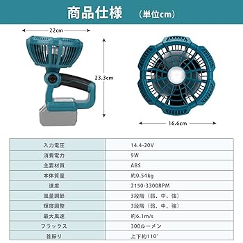 Amazon | 卓上扇風機 充電式USB小型扇風機静音オフィス