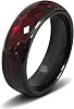 Anillo Inteligente de Cerámica con Chip NFC Ntag216 Programable de 888 Bytes, Rojo Talla US#8 | Anillo de Cerámica con Chip NFC Ntag216 Reescrito de 888 Bytes, Compatible con Teléfonos y Dispositivos NFC para Hombre o Mujer 1