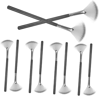 SAFIGLE 10Pcs Fan Makeup Brush Precision Faci...