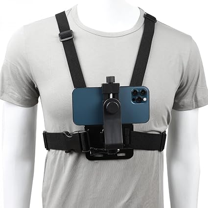 ZAUKY 1Pcs Adjustable Chest Harness Strap Mount Phone Holder (Multicolor)