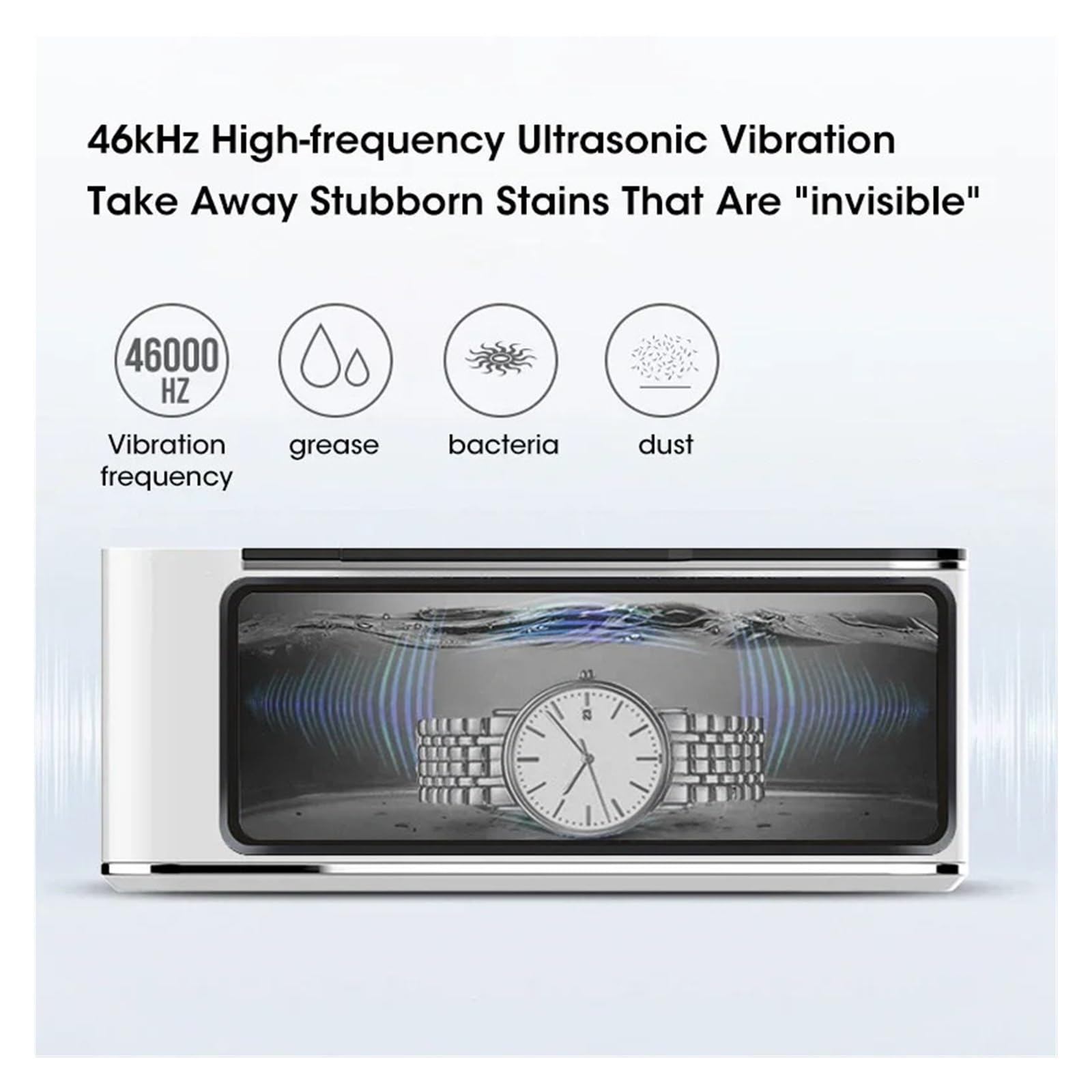Máquina De Limpieza Por Ultrasonidos De 50 W, Lavadora Por Ultrasonidos De Alta Frecuencia, Limpiador Ultrasónico De Gafas Y Joyas For Joyas De Vidrio Amplia AplicacióN