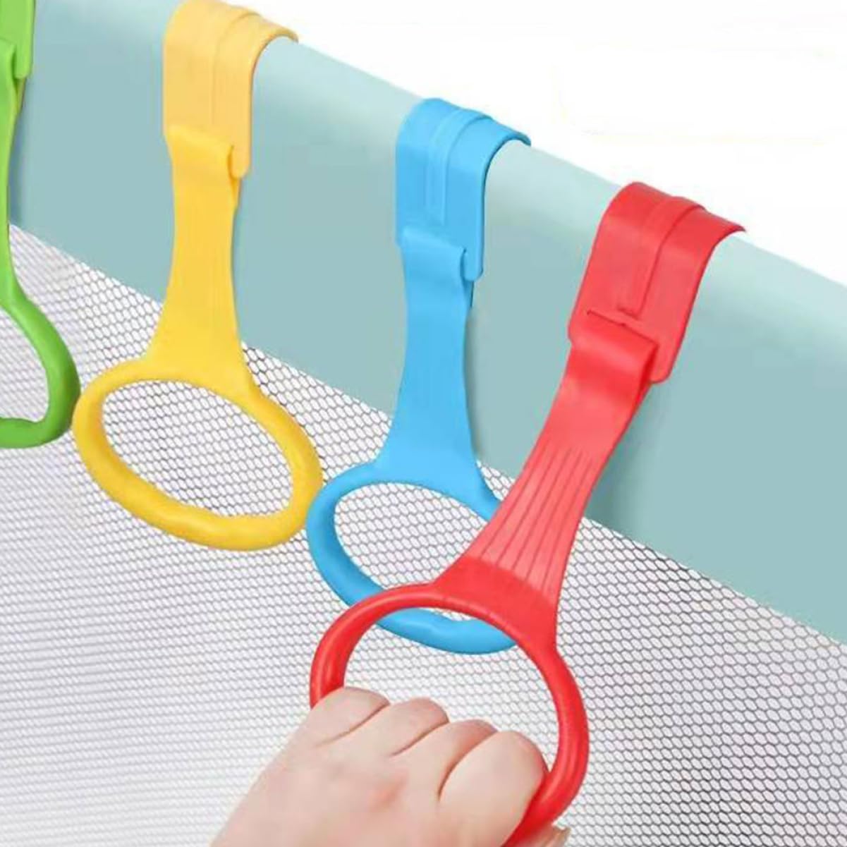 SHOWERORO 3sets Pull Rings for Boys and Girls Toddler Hand Pull Ring Learning to Stand and Walk Toy 2pcs*3