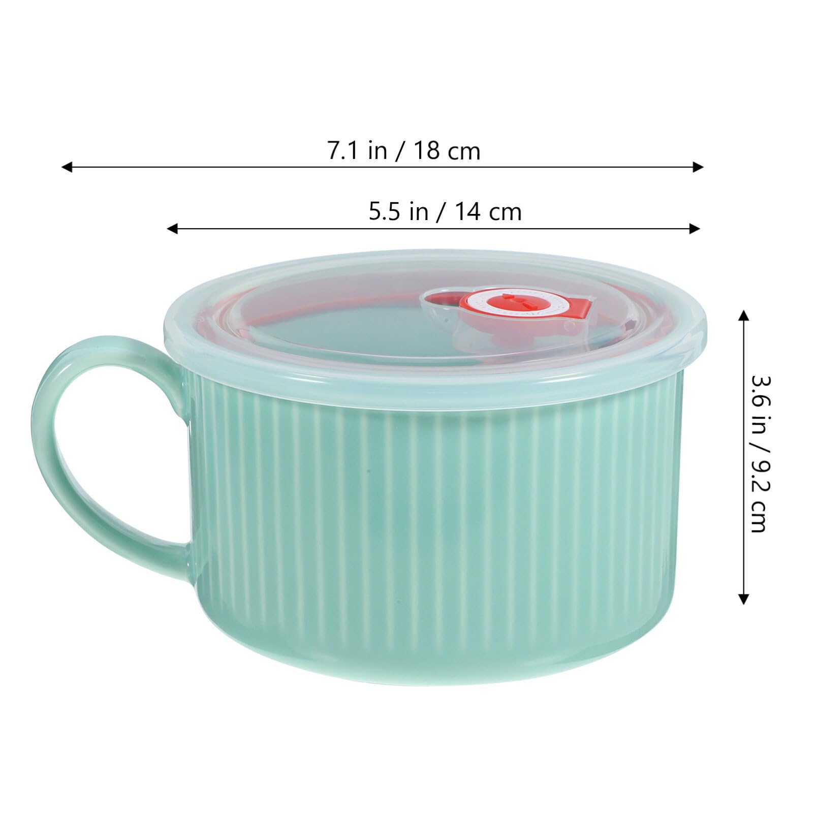 Keramik-Instant-Nudelschüssel, Instant-Nudelschüssel mit Deckel, Keramik-Ramenschüssel mit Griff, große Suppenschüssel, Bento-Lunchbox, Nudeln