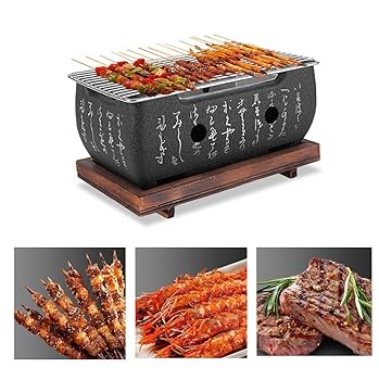 「BBQ•焼肉用」ステンレス製　炭火コンロ Amazon | バーベキュー コンロ 炭火コンロ 七輪 ステンレス製