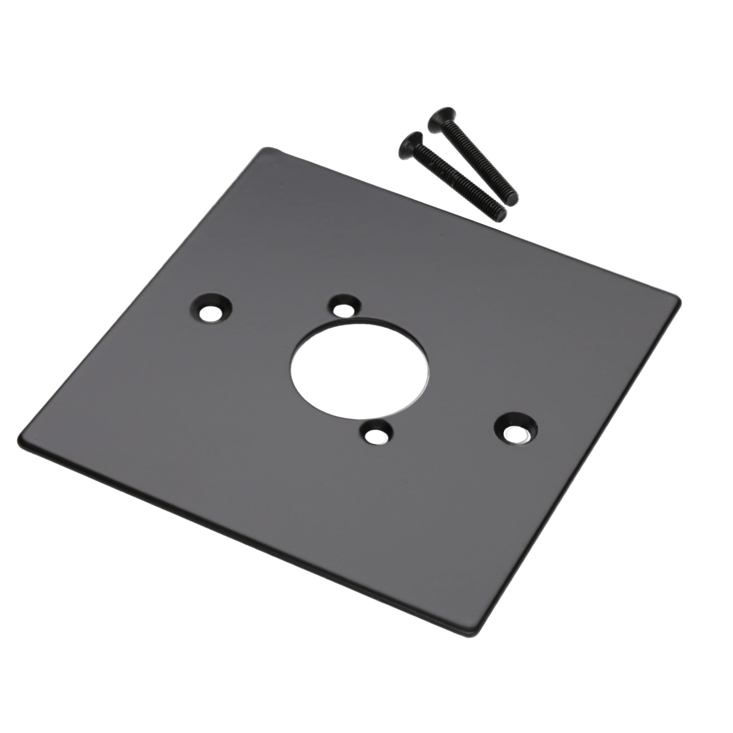 Kenable Black Tuk Aluminium Wall Faceplate D-Series Compatible Single 1 Gang Hole