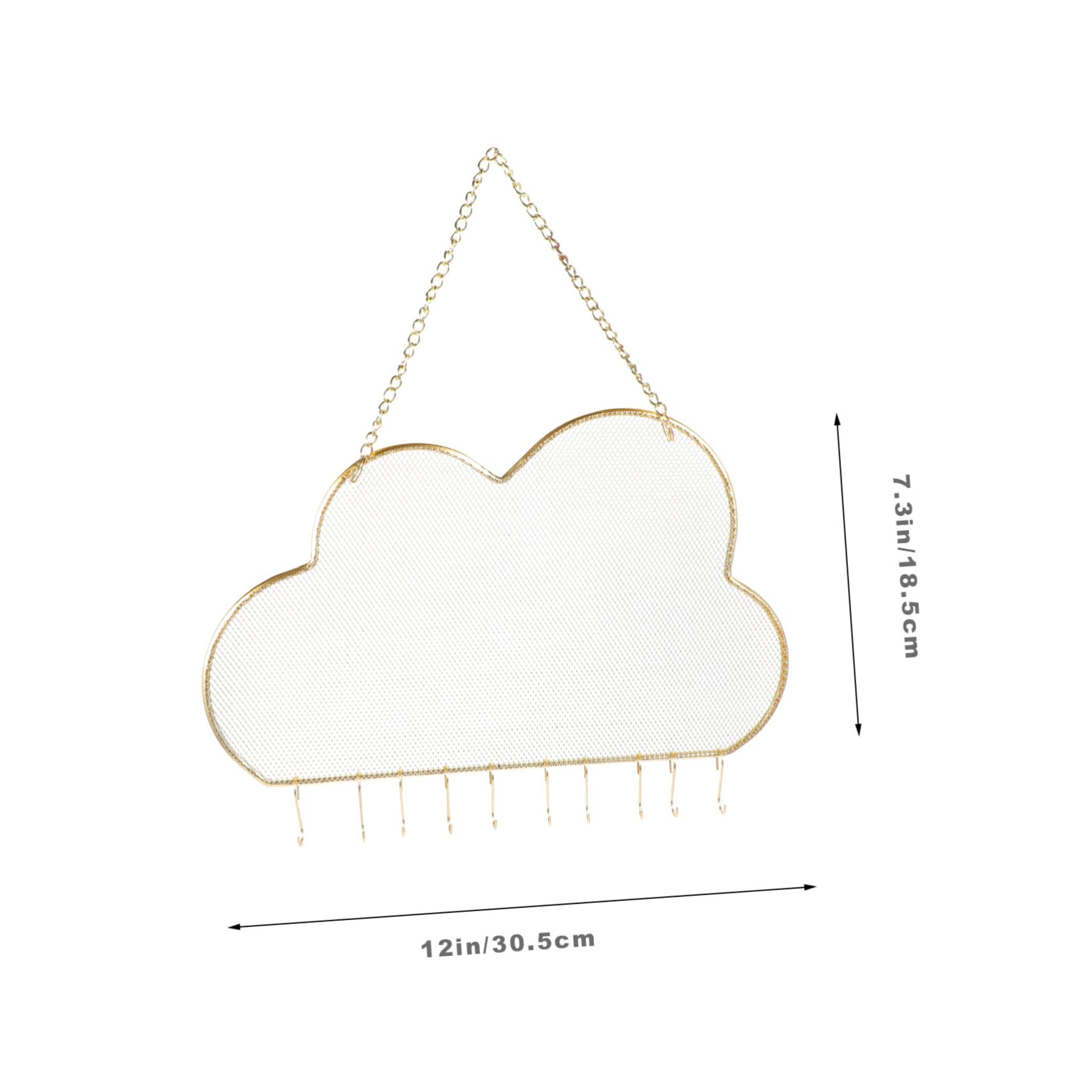 Healeved Hanging Jewelry Organizer Wall Mounted Metal Display Rack for Earrings Necklaces and Bracelets Stylish Earring Display Organizer for Home Decor and Storage