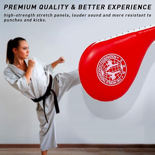 Miniatura 3 de ESCULTORA 4 almohadillas de taekwondo, objetivos de karate de doble golpe para entrenamiento eficaz de artes marciales, materiales duraderos,