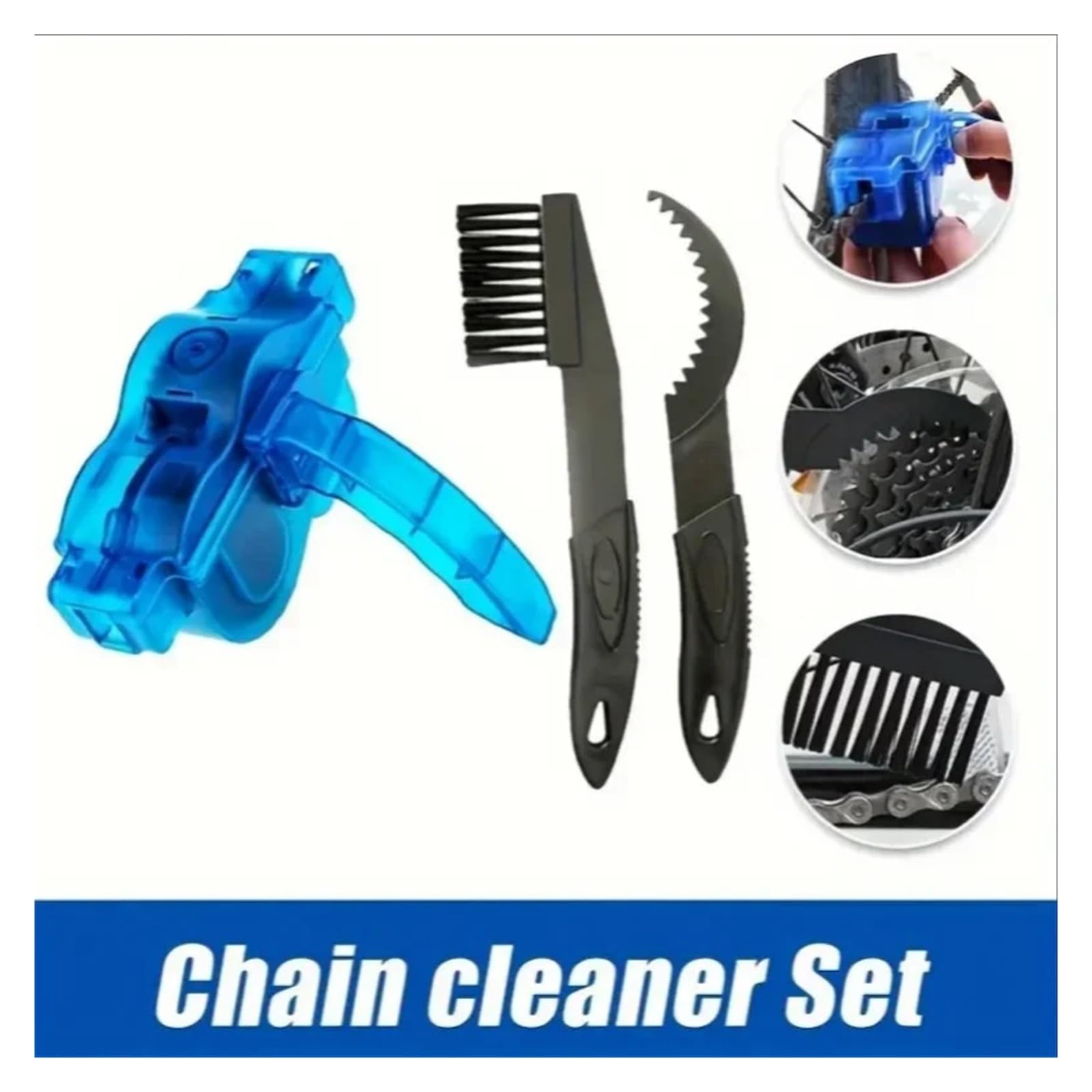 Heavy Duty Chain & Gear Grunge Brush Cleaner Set Professional for Bikle Wash and Repair Tool Kit Deep Cleaner for Bike Chains, Sprockets and Drivetrain (zestaw 8 szt. w jednym)