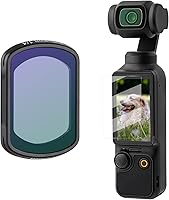 Vista 12 de Haoge Juego de filtros magnéticos para DJI Osmo Pocket 3, incluye filtro de niebla negra de 1/4, filtro de reducción de pullución de luz, ND